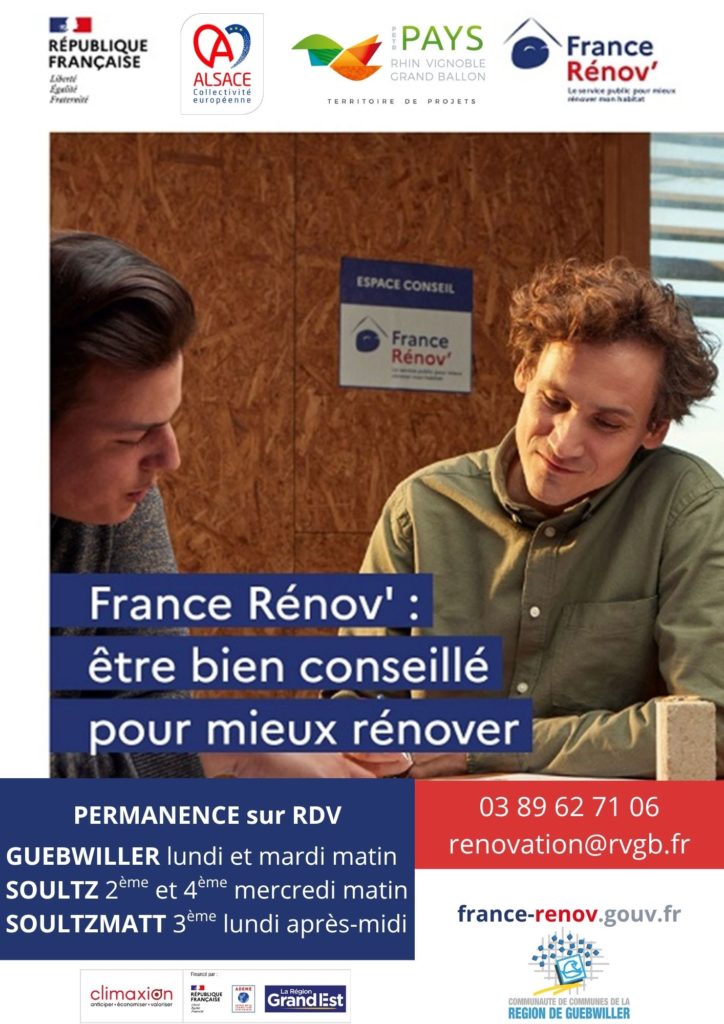 Nouvelles permanences de l’Espace Conseil France Rénov’ 