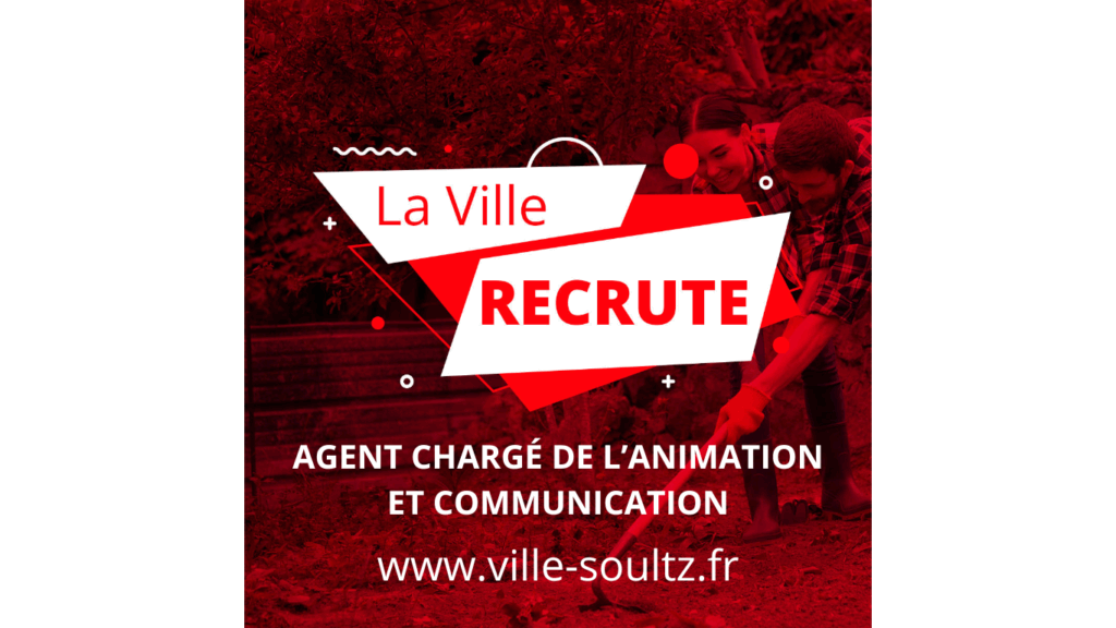 Offre d’emploi : Agent chargé de l’animation de la ville et de la communication