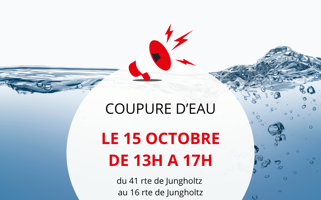 Coupure d’eau – 15/10