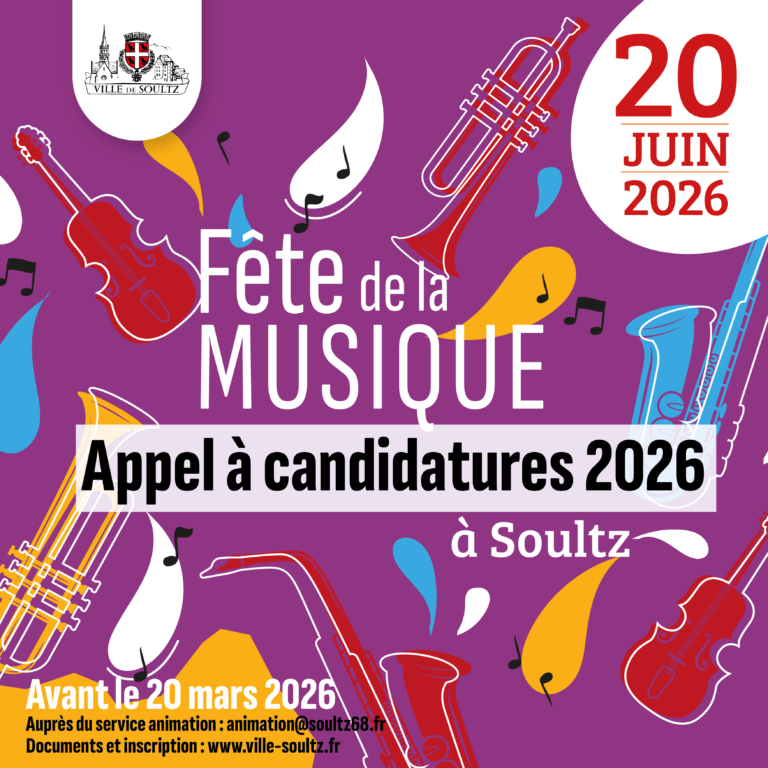 Appel à candidatures – Fête de la Musique 2026 à Soultz