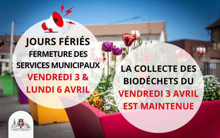 Fermeture des Services Municipaux – Pâques