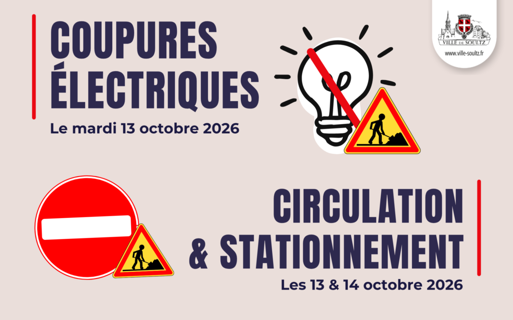 Information travaux : coupures électriques et restrictions de circulation